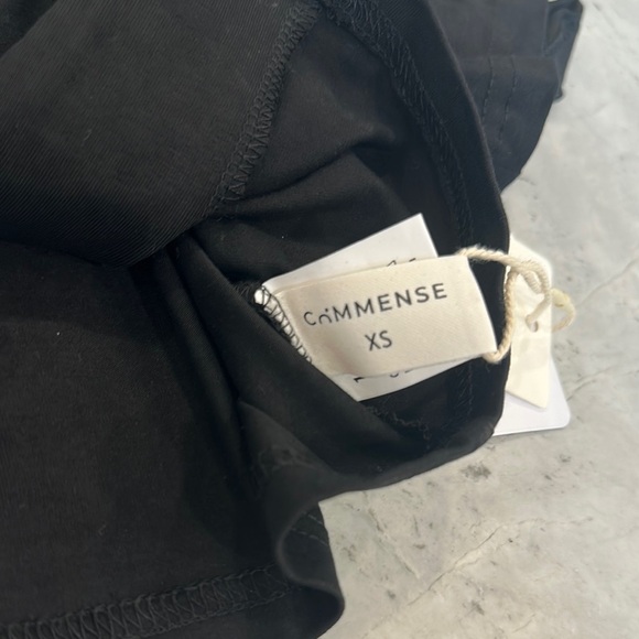 NWT Commense black T-Shirt with Silver Bow jewel Accent - Picture 4 of 4